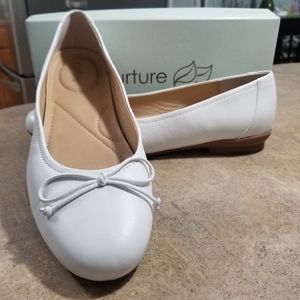 Almost new white flats still in the box